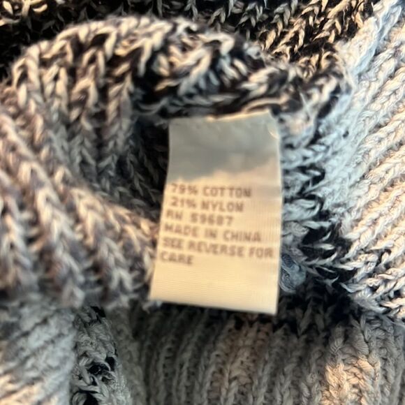 Curio Long Sleeve Black Gray White Snap Down Button Detail Knit Cardigan Size MP - Picture 7 of 7